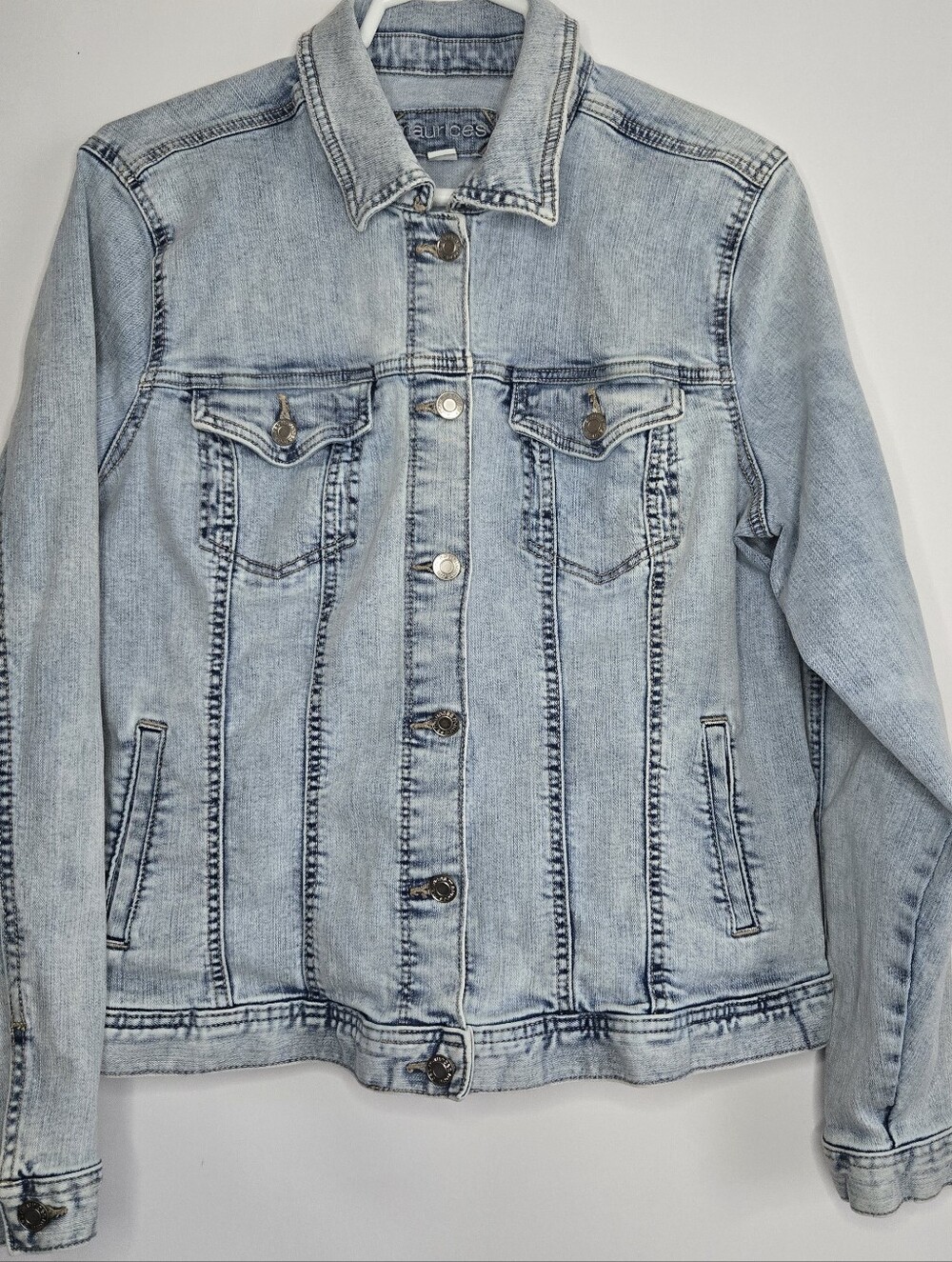 Maurices Light Wash Denim Jacket - Women's Jean Trucker Size XL Y2K